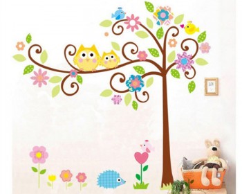 Owl Friends on the Lovely Tree Children Vinyl Wall Decals Nursery Sticker Owl Friends on the Lovely Tree Children Vinyl Wall Decals Nursery Sticker